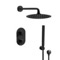 Matte Black Thermostatic Shower System with 12